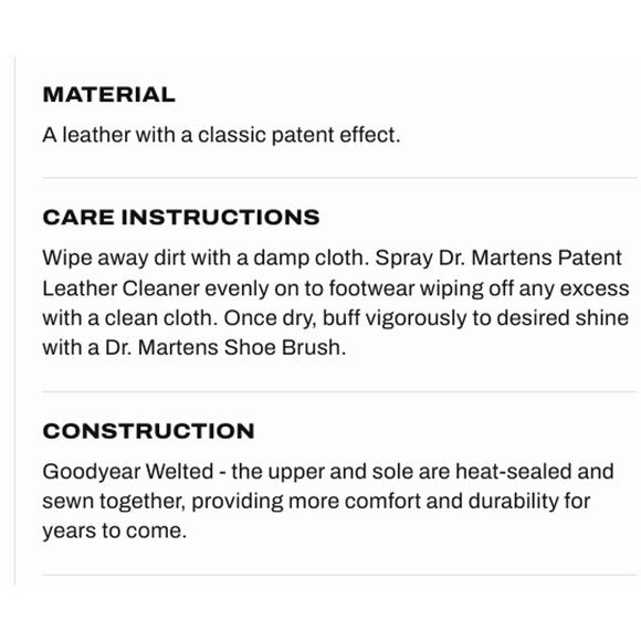 Dr. Martens Women's SZ 8 1460 Women's Patent Leather Lace Up Boots in Black - Picture 8 of 9